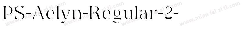 PS-Aelyn-Regular-2字体转换