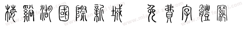 梅溪湖国际新城字体转换
