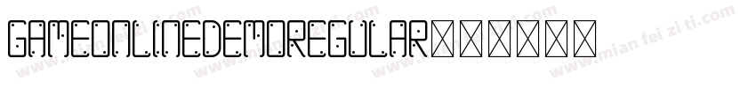 GameOnlineDemoRegular字体转换