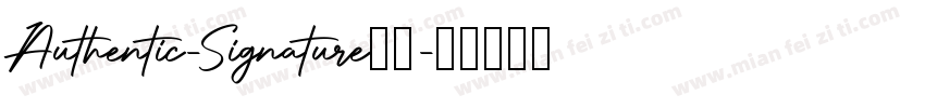 Authentic-Signature字体字体转换