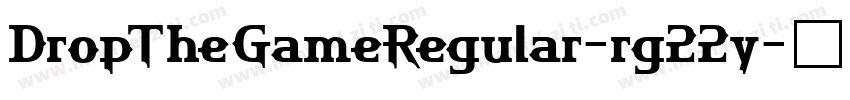 DropTheGameRegular-rg22y字体转换