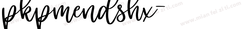 pkpmendshx字体转换