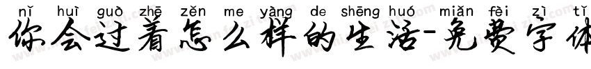 你会过着怎么样的生活字体转换