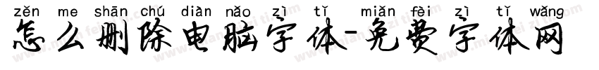 怎么删除电脑字体字体转换
