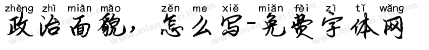 政治面貌，怎么写字体转换