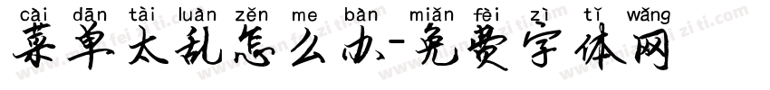 菜单太乱怎么办字体转换