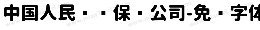 中国人民财产保险公司字体转换