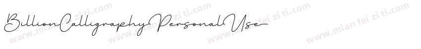 BillionCalligraphyPersonalUse-Lg44字体转换