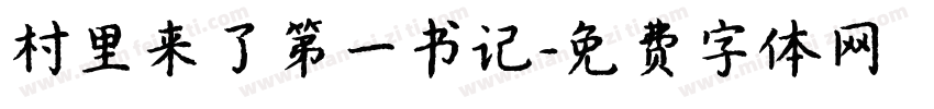 村里来了第一书记字体转换