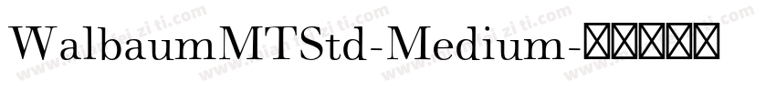 WalbaumMTStd-Medium字体转换