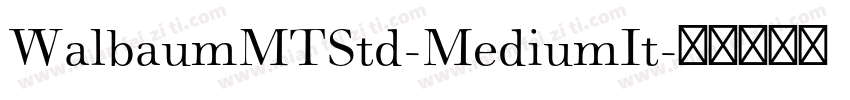 WalbaumMTStd-MediumIt字体转换