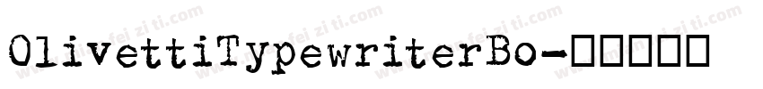 OlivettiTypewriterBo字体转换