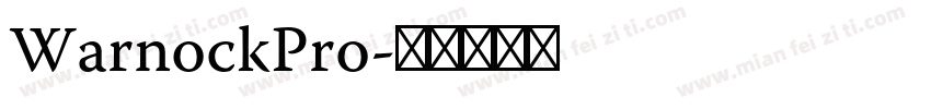 WarnockPro字体转换