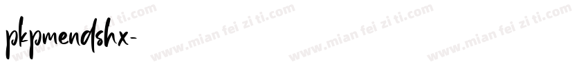 pkpmendshx字体转换