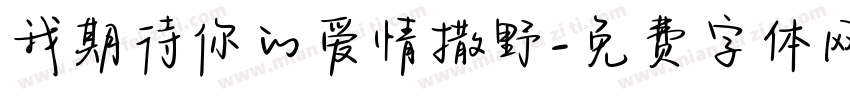 我期待你的爱情撒野字体转换