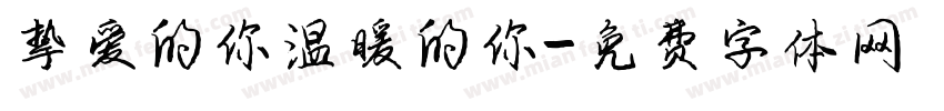 挚爱的你温暖的你字体转换