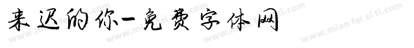 来迟的你字体转换