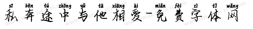 私奔途中与他相爱字体转换