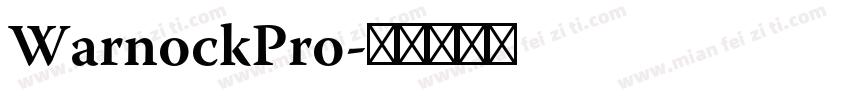 WarnockPro字体转换