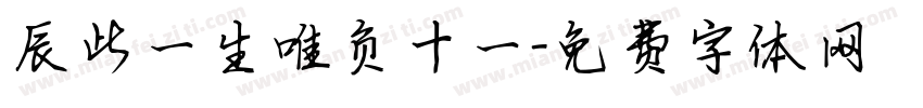 辰此一生唯负十一字体转换