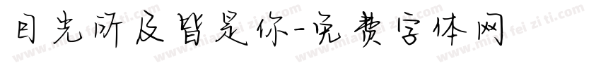 目光所及皆是你字体转换