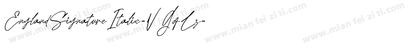 EnglandSignatureItalic-VGqLz字体转换