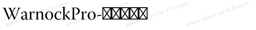 WarnockPro字体转换