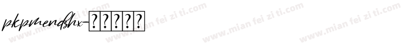 pkpmendshx字体转换