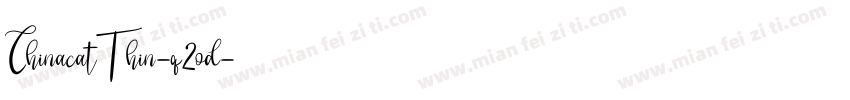 ChinacatThin-q2od字体转换
