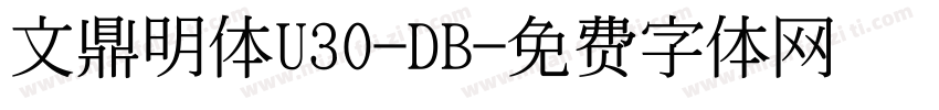 文鼎明体U30-DB字体转换