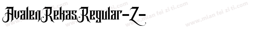 AvalenRekasRegular-Z字体转换