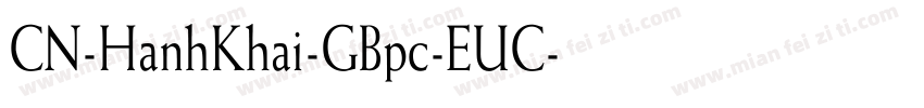 CN-HanhKhai-GBpc-EUC字体转换