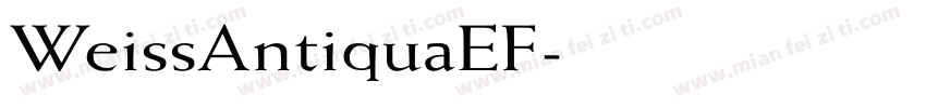 WeissAntiquaEF字体转换