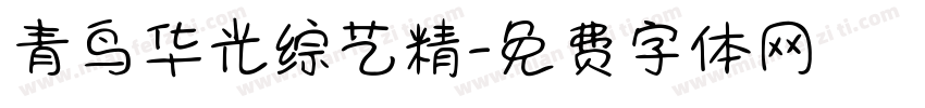 青鸟华光综艺精字体转换