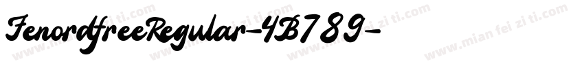 FenordfreeRegular-4B789字体转换