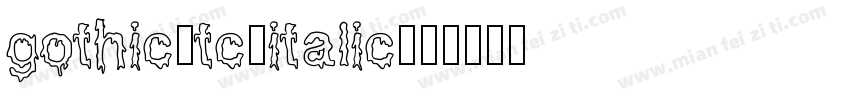 gothic-tc-italic字体转换