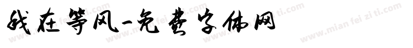 我在等风字体转换