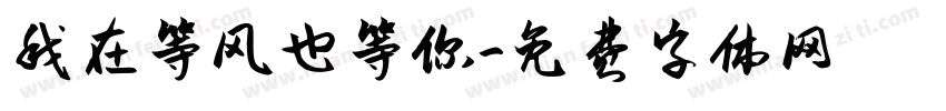 我在等风也等你字体转换
