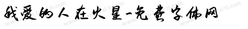 我爱的人在火星字体转换