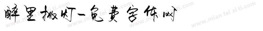 醉里挑灯字体转换