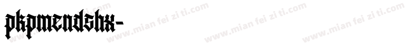 pkpmendshx字体转换