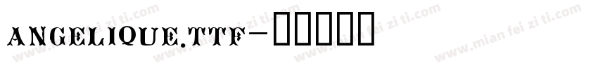 angelique.ttf字体转换