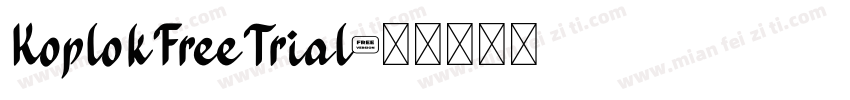 KoplokFreeTrial字体转换
