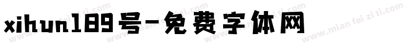 xihun189号字体转换