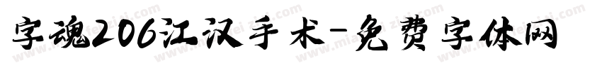 字魂206江汉手术字体转换
