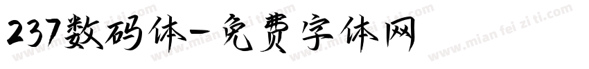 237数码体字体转换