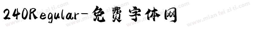 240Regular字体转换