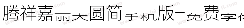 腾祥嘉丽大圆简手机版字体转换
