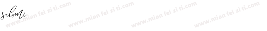 salome字体转换