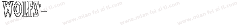 wolfs’字体转换